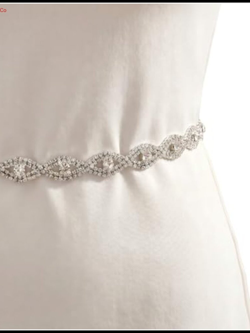 Rhinestone Belt Women Silver Chain Crystal Waist Sparkle Thin Formal Dress